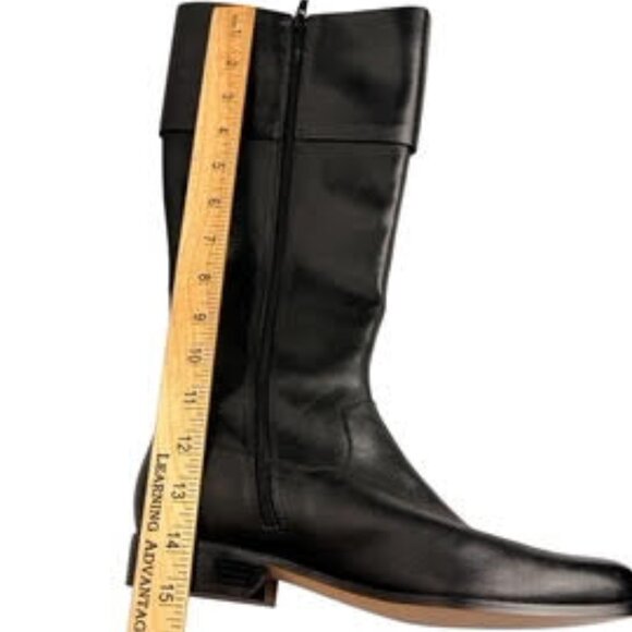 Anne Klein Maemmie Black Leather Tall Riding Equestrian Classic Boots 7.5M - Picture 13 of 13